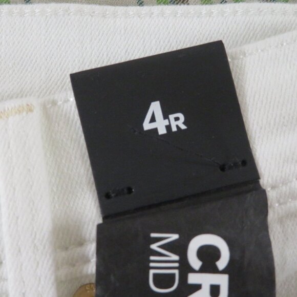 New! Express 4R Mia Cropped Legging Jeans Bright White Solid - Picture 5 of 9